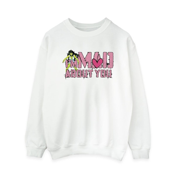 Marvel Womens/Ladies She-Hulk Mad About You Sweatshirt XXL Vit White XXL