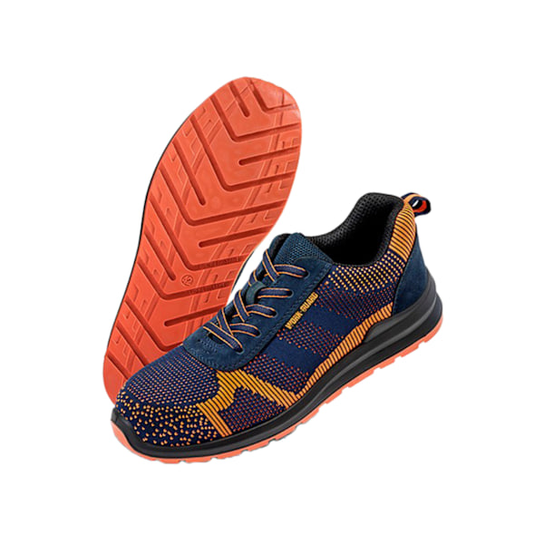 Result Work-Guard Unisex Vuxna Mocka Trim Säkerhetstränare 12 UK Navy/Orange 12 UK
