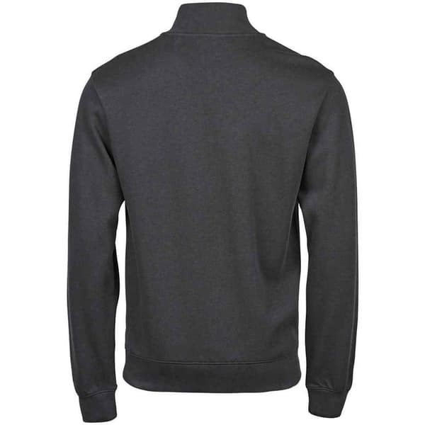 Tee Jays Herr Ribber Interlock Halv Zip Sweatshirt L Mörkgrå Dark Grey L
