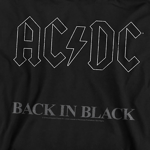 AC/DC Unisex Vuxen Back In Black Sweatshirt M Svart Black M