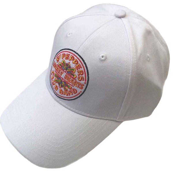 The Beatles Unisex Adult Sgt Pepper Drum Baseball Cap One Size White One Size