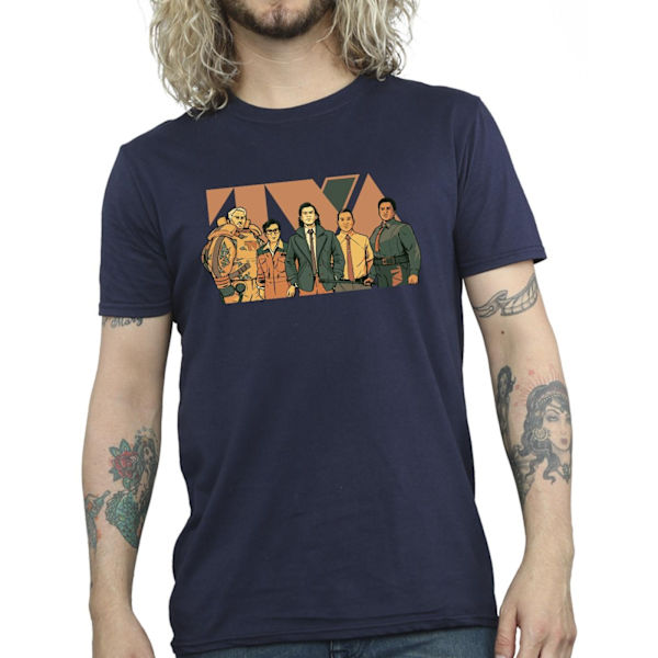Marvel Herr Loki TVA Group T-shirt 4XL Marinblå Navy Blue 4XL
