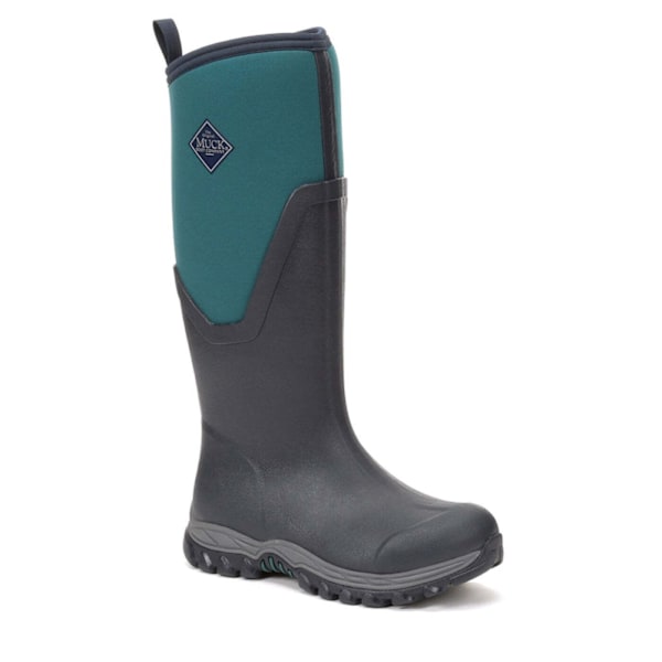 Muck Boots Dam/Dam Arctic Sport Tall Pill On Wellie Boots Navy/Spruce 3 UK