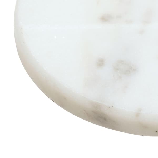 Hestia Marmor Runda Glasunderlägg (2-pack) One Size Vit White One Size