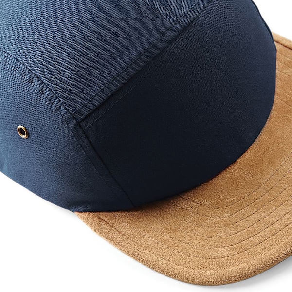 Beechfield Suede Peak 5 Panel Baseball Cap One Size Navy Navy One Size