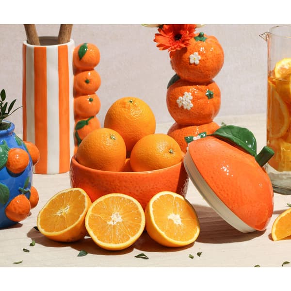 Hestia Orange Randig Vas One Size Orange Orange One Size