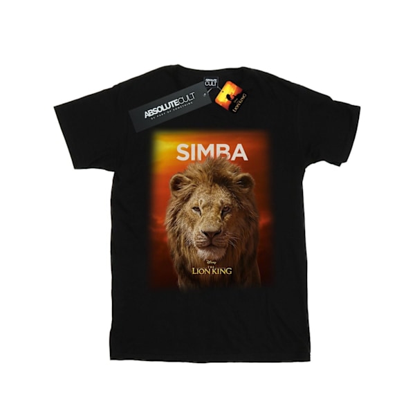Disney Dam/Kvinnor Lejonkungen Film Vuxen Simba Poster Bomull T-shirt Black 4XL
