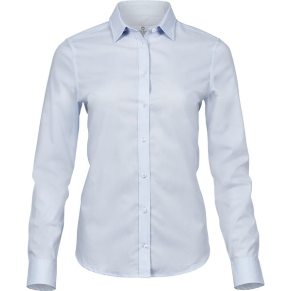 Tee Jays Dam/Kvinnor Stretch Lyxig Långärmad Poplin Skjorta Light Blue L