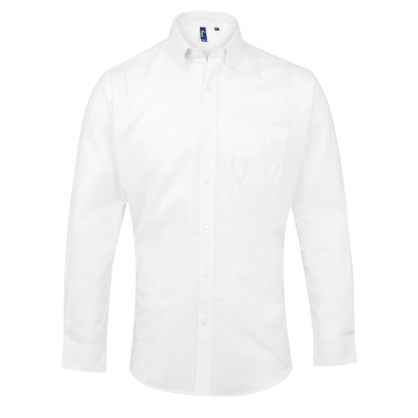 Premier Herr signatur Oxford långärmad arbetsskjorta 17,5 vit White 17.5