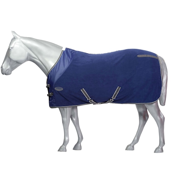 Weatherbeeta Standard-Neck Fleece Horse Cooler Rug 4´ 6 Dark B Dark Blue/Grey/White 4´ 6