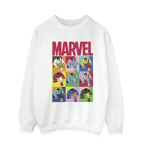 Marvel Herr Hulk Pop Art Sweatshirt M Vit White M