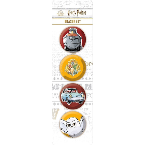 Harry Potter suddgummi (4-pack) 18,5 cm x 0,8 cm x 7,5 cm Flerfärgad Multicoloured 18.5cm x 0.8cm x 7.5cm