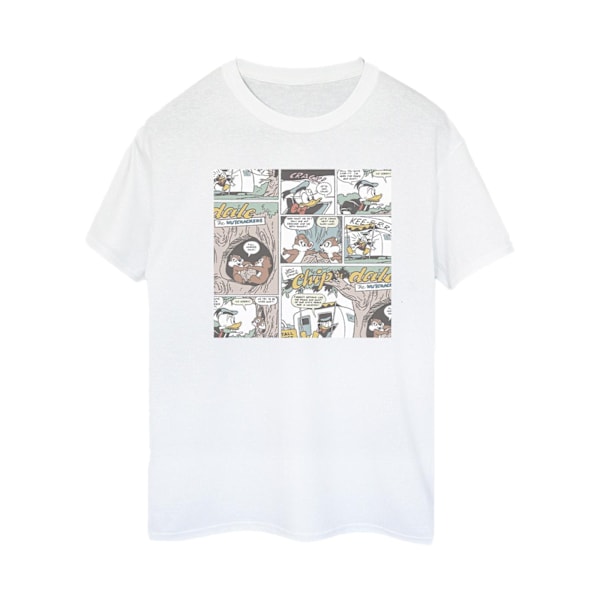 Disney Dam/Damer Chip ´n Dale Comic Bomull Boyfriend T-Shir White 4XL
