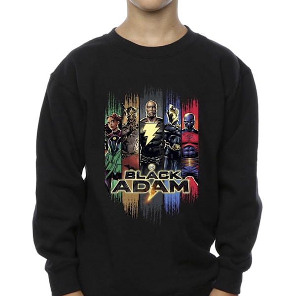 DC Comics Boys Black Adam JSA Komplett Grupp Sweatshirt 5-6 År Black 5-6 Years