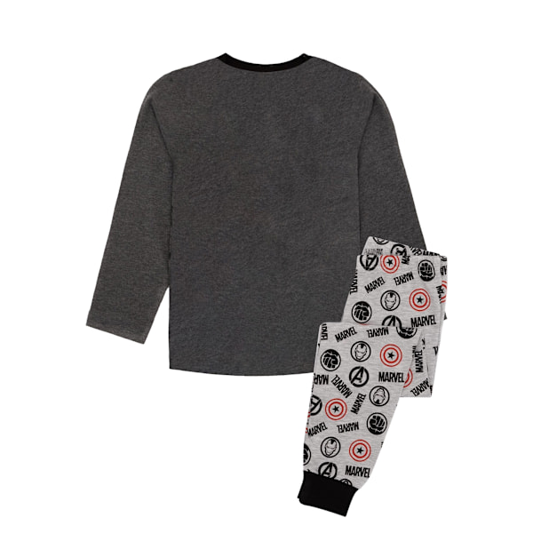 Marvel Avengers Pojkar Långärmad Pyjamas Set 5-6 År Svart/Grå Black/Grey 5-6 Years