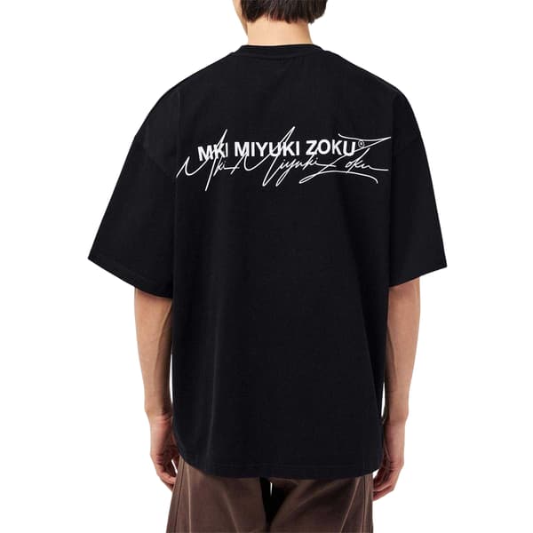 MKI MIYUKI ZOKU Herr Script Oversized T-shirt S Svart/Grå Black/Grey S
