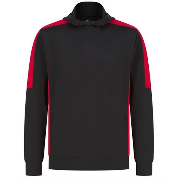 Finden & Hales Unisex Team Contrast Panel Hoodie XS Svart Black/Red XS