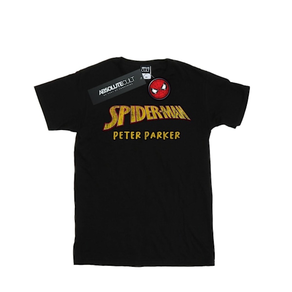 Marvel Dam/Damer Spider-Man AKA Peter Parker Bomull Boyfriend T-Shirt XXL Svart Black XXL