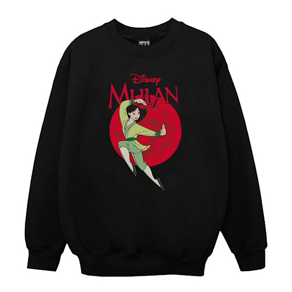 Disney Girls Mulan Dragon Circle Sweatshirt 5-6 år Svart Black 5-6 Years