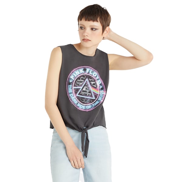 Amplified Womens/Ladies Pink Floyd Sleeveless T-Shirt S Black Black S