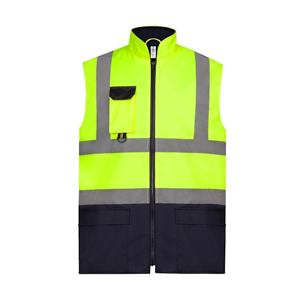 Yoko Vuxen Unisex Tvåfärgad Bodywarmer S Gul/Marinblå Yellow/Navy S