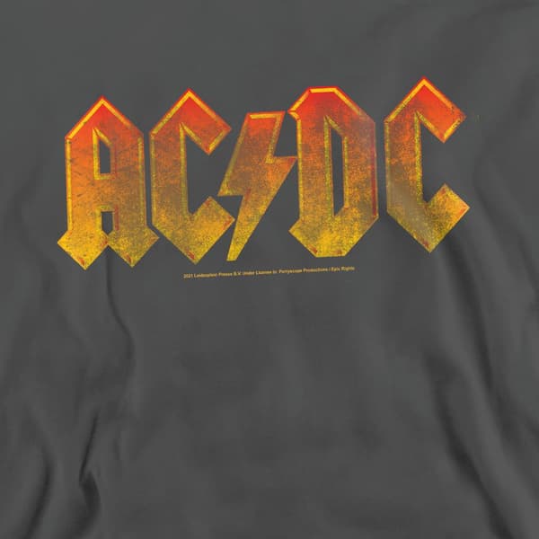 AC/DC Unisex Vuxen Gradient Logo Sweatshirt L Kolgrå Charcoal L