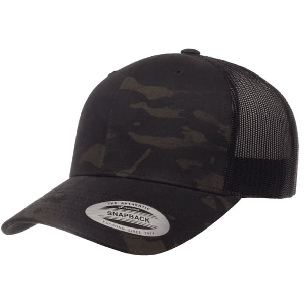Flexfit by Yupoong Multicam Retro Trucker Cap One Size Black Mu Black Multicam One Size