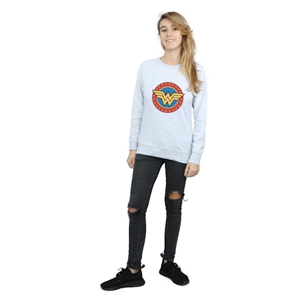 Wonder Woman Dam/Damer Logo Heather Sweatshirt L Heather Grå Heather Grey L