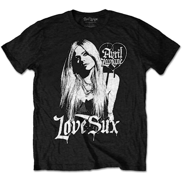 Avril Lavigne Unisex Adult Love Sux Bomull T-shirt S Svart Black S