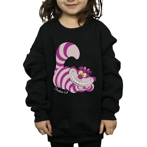 Alice i Underlandet Flickor Cheshire Cat Sweatshirt 5-6 År Bla Black 5-6 Years