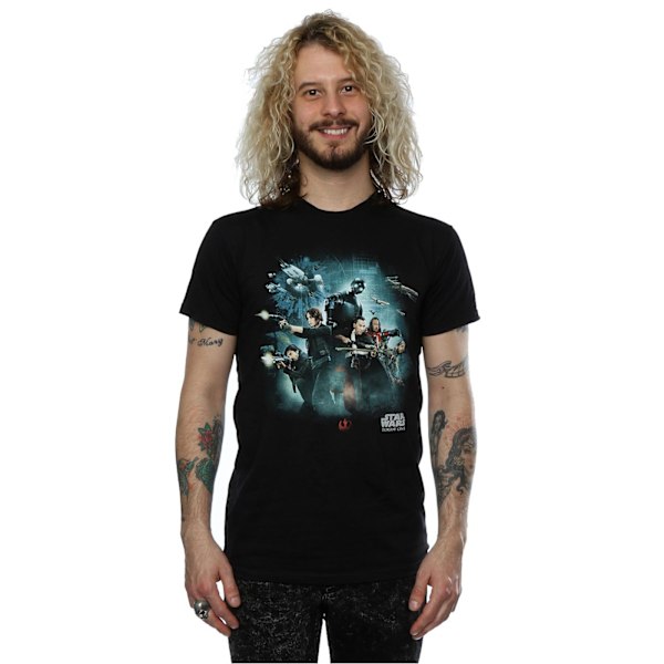 Star Wars Rogue One Poster T-shirt för män, M, svart Black M