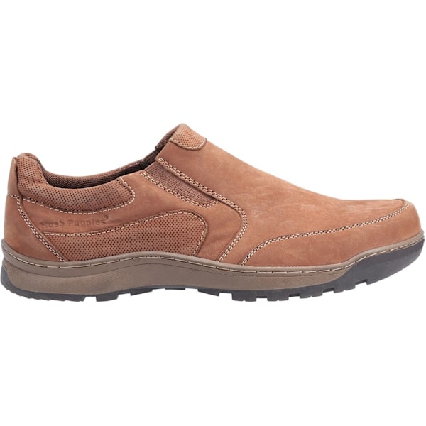 Hush Puppies herr Jasper Slip On läderskor 7 UK Tan Tan 7 UK