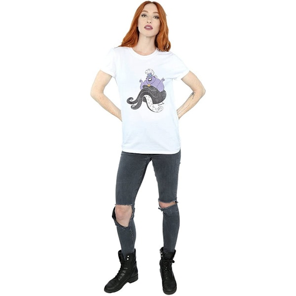 The Little Mermaid Dam/Damer Ursula Bomull Boyfriend T-Shir White M