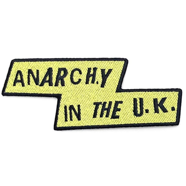 Sex Pistols Anarchy In the UK Iron On Patch One Size Gul/Bla Yellow/Black One Size