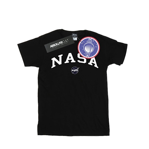 NASA Boys Collegiate Logo T-Shirt 7-8 år Svart Black 7-8 Years