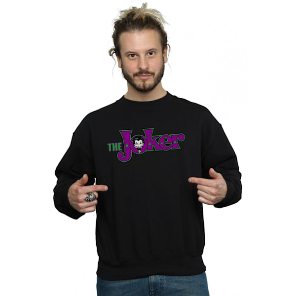 DC Comics Herr The Joker Text Logo Sweatshirt L Svart Black L