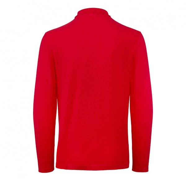 B&C ID.001 Herr Långärmad Polo (2-pack) 4XL Crimson Crimson 4XL
