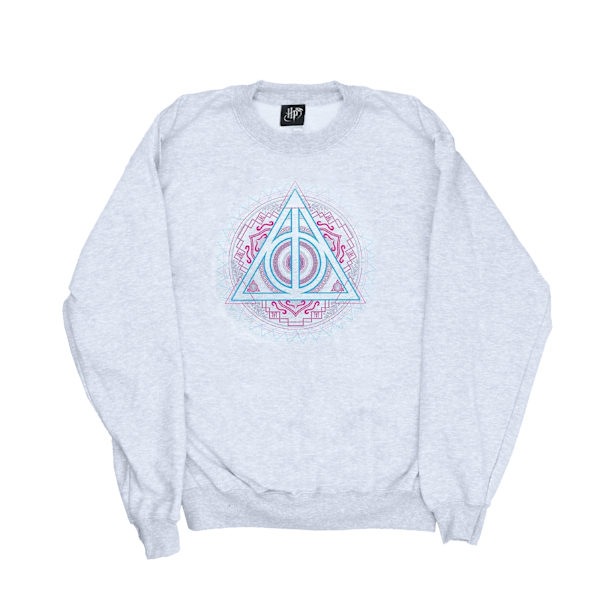 Harry Potter Dam/Kvinnor Neon Dödsreliker Sweatshirt M He Heather Grey M