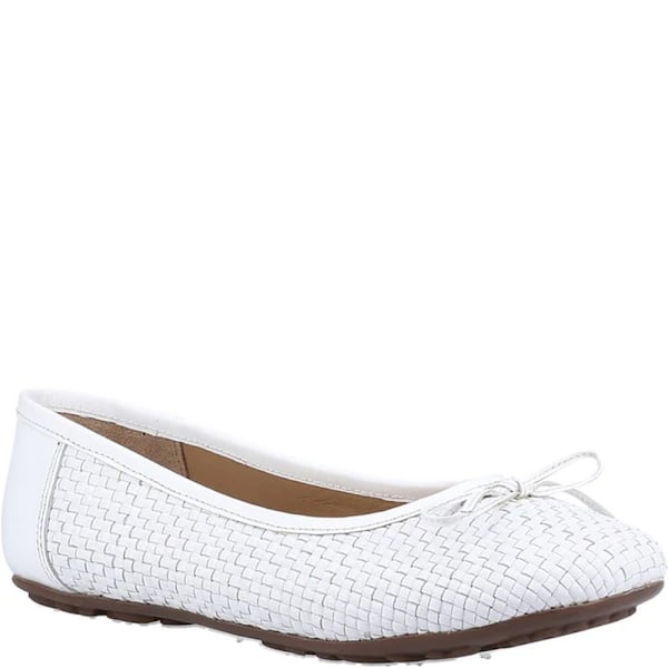 Hush Puppies Dam/Dam Ballerina Läder Pumps 5 UK Vit White 5 UK