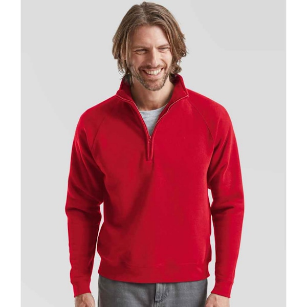 Fruit of the Loom Premium Polycotton Sweatshirt XL Röd Red XL