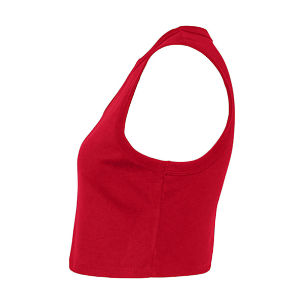 Bella + Canvas Dam/Kvinnor Enfärgad Micro-Rib Muscle Crop Top XS Solid Red XS