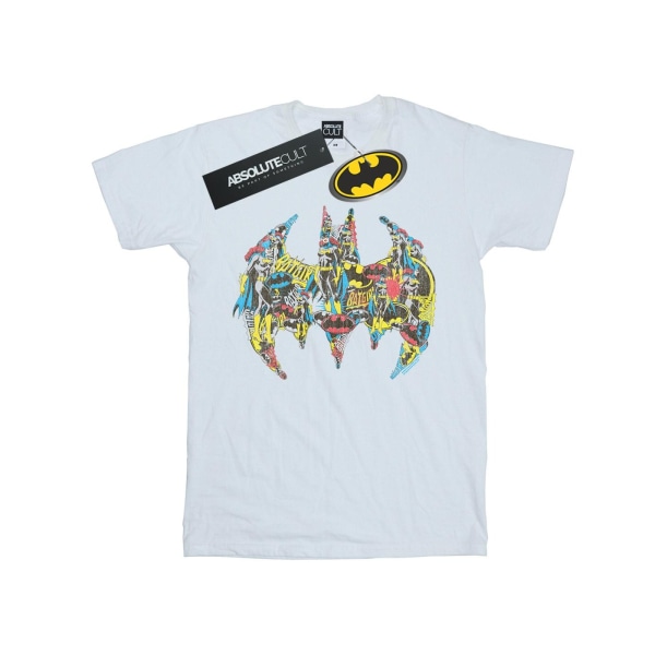 DC Comics Boys Batman Batgirl Logo Collage T-shirt 9-11 år W White 9-11 Years