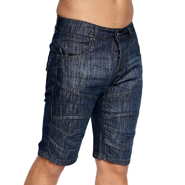 Crosshatch Winston MVE Denim Shorts 30R Mörk Tvätt Dark Wash 30R