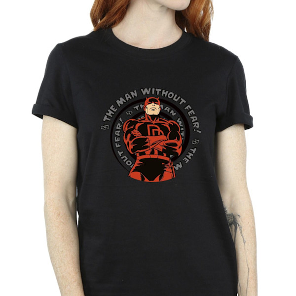 Marvel Womens/Ladies Comics Daredevil Spiral Cotton Boyfriend T Black 4XL