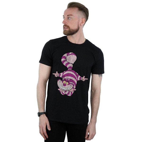 Disney Herr Alice i Underlandet Cheshire Cat Upp och Ner T-shirt Black L