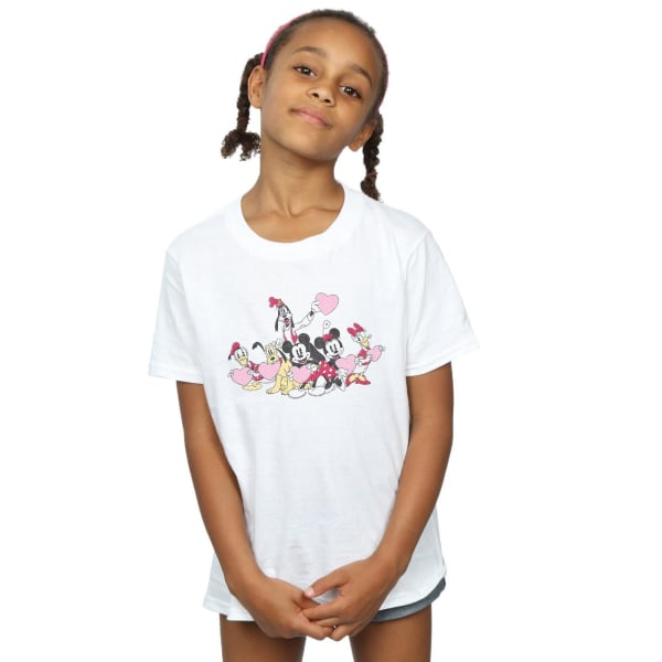 Disney Girls Musse Pigg Love Friends T-shirt i bomull 9-11 år White 9-11 Years