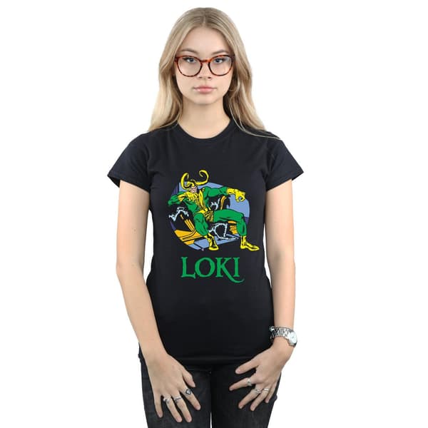 Marvel Dam/Dam Loki Throne T-shirt i bomull M Svart Black M