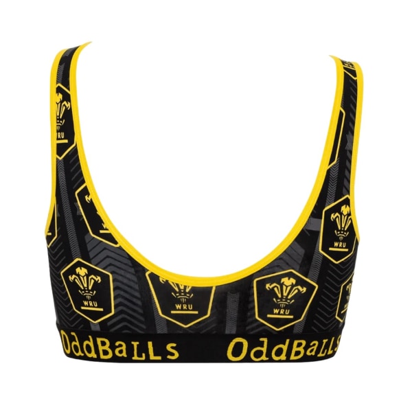 OddBalls Damer/Damer alternativ Welsh Rugby Union Bralette M B Black/Yellow M
