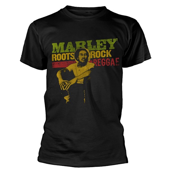 Bob Marley Unisex Vuxen Roots Rock Reggae T-Shirt M Svart Black M