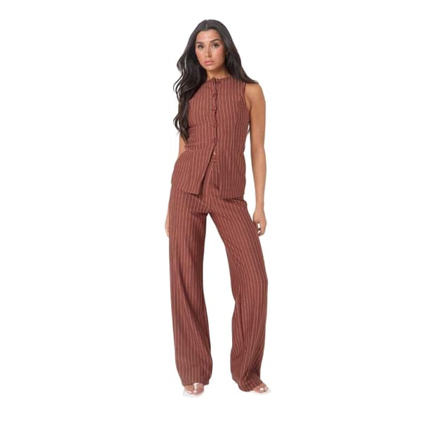 I Saw It First Dam/Dam Pinstripe Västset 8 UK Rost Rust 8 UK